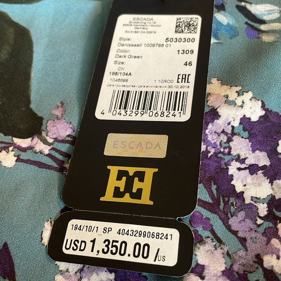 Escada Dress! New ! 330 - Picture 5 of 5